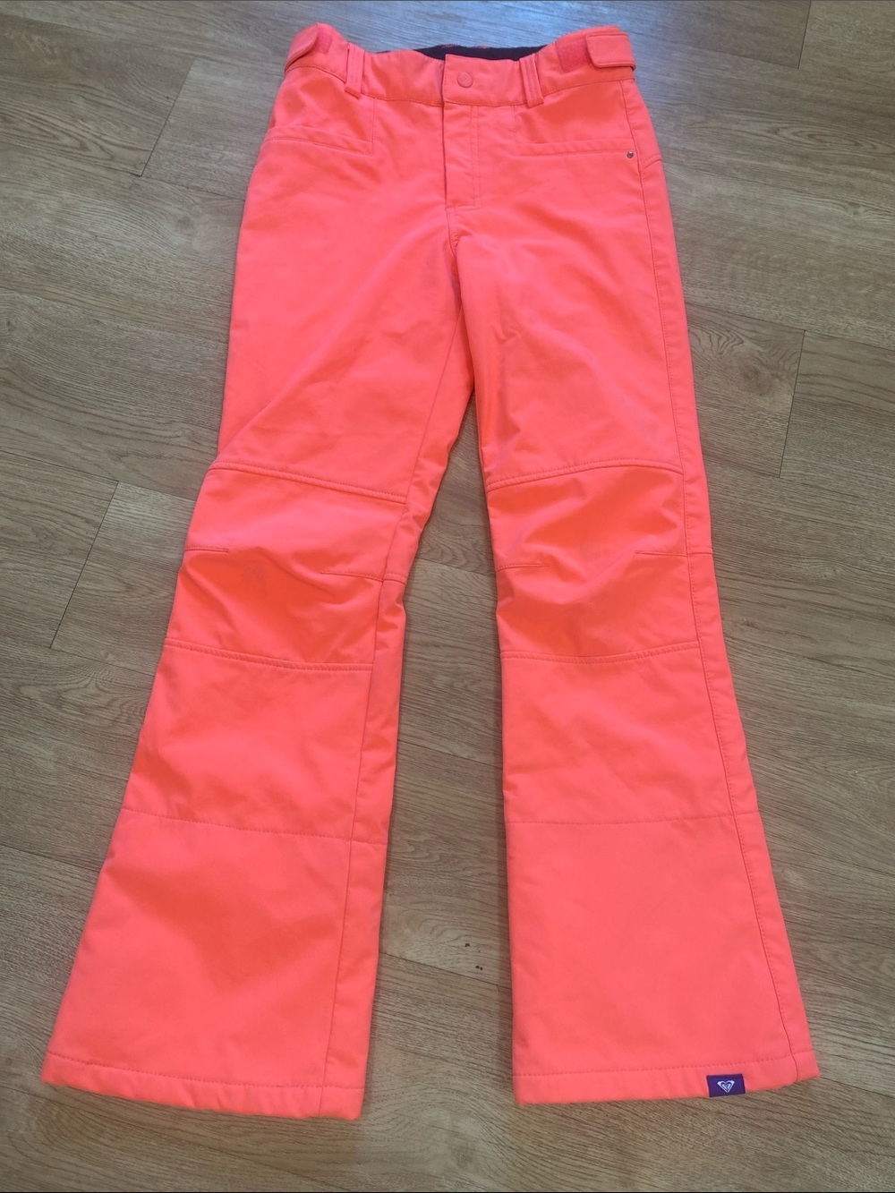 Roxy Girls DryFlight Ski Snowboard Pants Coral Pink Neon Size Kids 14 XL